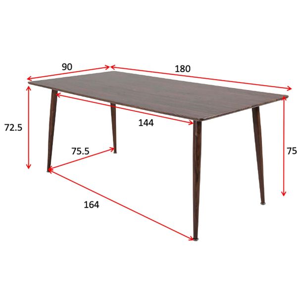 Table de repas en MDF Polar 180 x 90 cm - VEN-0156