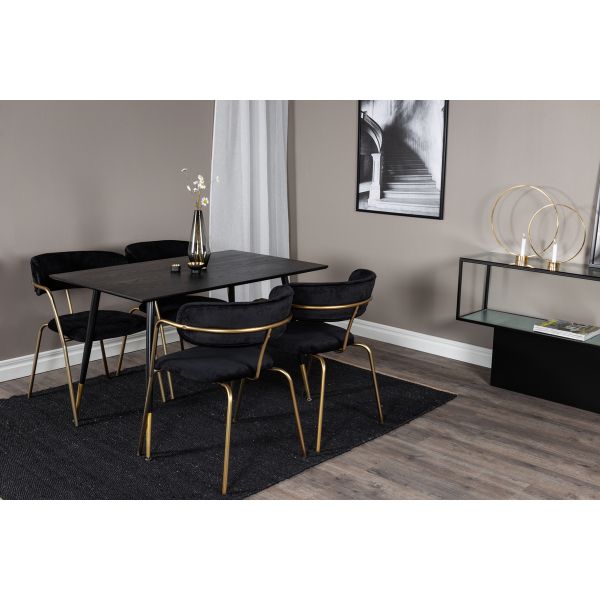 Table repas en MDF et acier Dipp 120 x 90 cm - VENTURE HOME