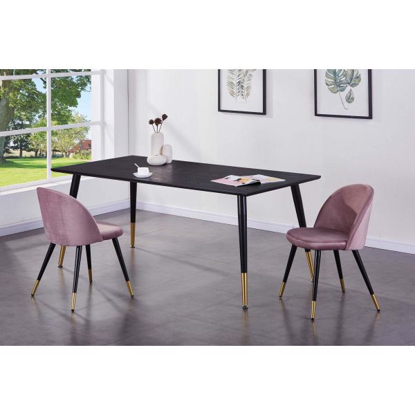 Table de repas en MDF et acier Dipp 180 x 90 cm - Venture Home