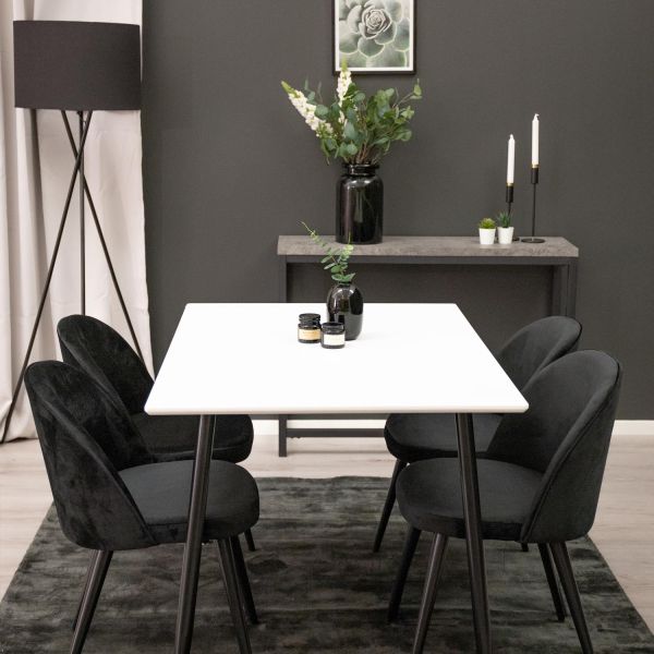 Table de repas en MDF et acier 120 x 80 cm Polar - 189