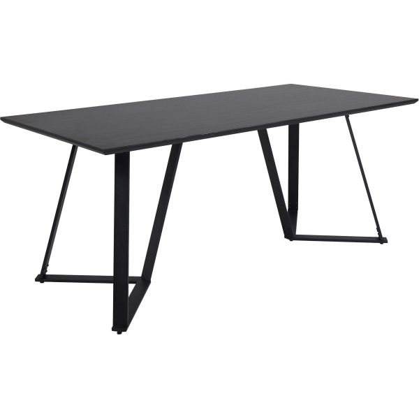 Table de repas acier et MDF Marina 180 x 90 cm