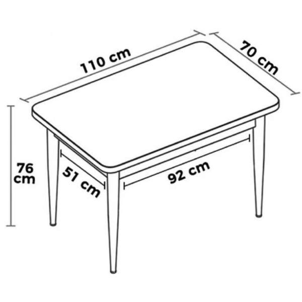 Table de repas en aggloméré Nil - ASI-2049
