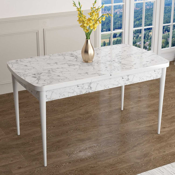 Table de repas en aggloméré avec pieds en métal Han - HANAH HOME