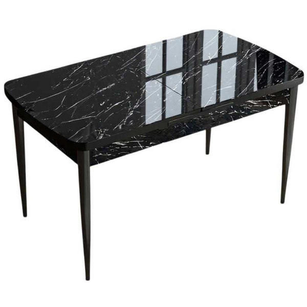 Table de repas en aggloméré avec pieds en métal Han