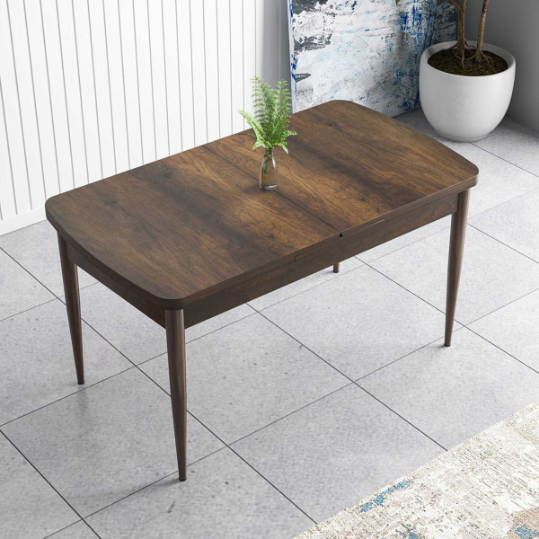 Table de repas en aggloméré avec pieds en métal Han - HANAH HOME