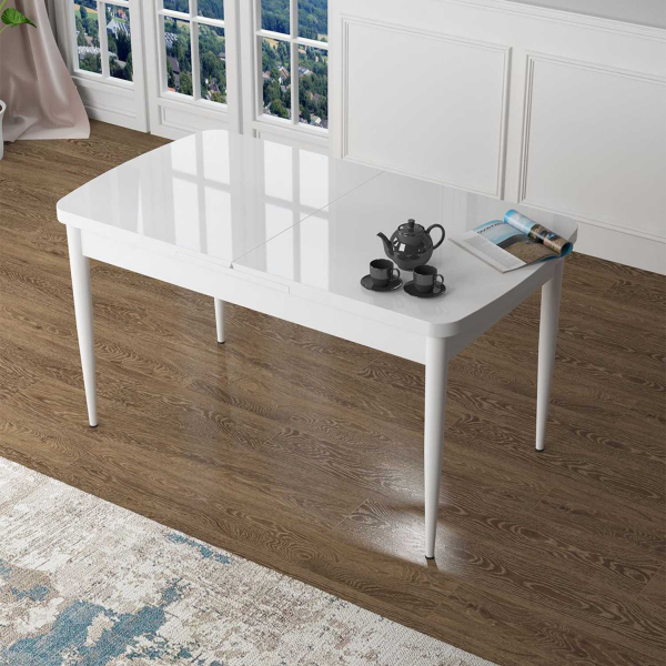 Table de repas en aggloméré avec rallonge Zen - HANAH HOME