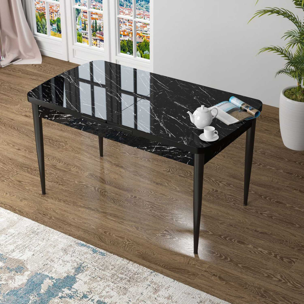 Table de repas en aggloméré avec rallonge Zen - HANAH HOME