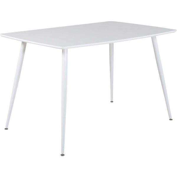 Table de repas carré en MDF et acier Polar 120 x 120 cm