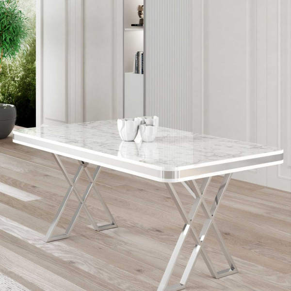 Table de repas design 130 x 80 cm Vals - HANAH HOME