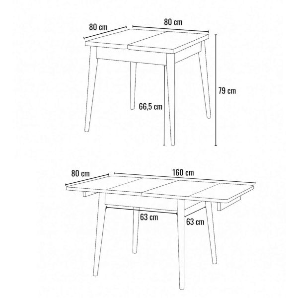 Table de repas extensible Totem - ASI-2725