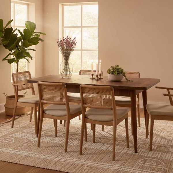 Table repas extensible en aggloméré Vina - HANAH HOME