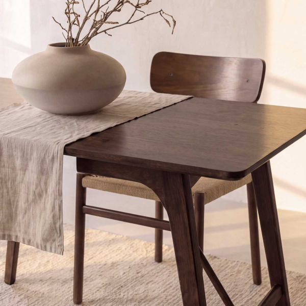 Table de repas en hévéa 120 x 80 cm Kaseidon - VENTURE HOME
