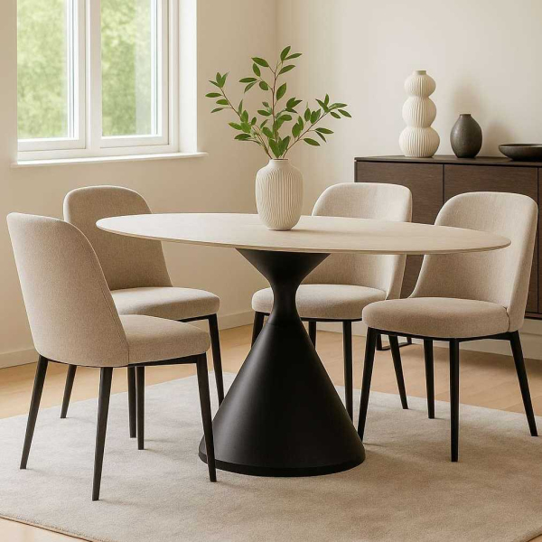 Table repas en métal et MDF Space 180 x 90 x 73 cm - MAURO FERRETTI