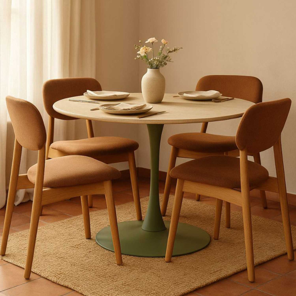 Table repas en métal et MDF 120 x 76 cm - MAURO FERRETTI