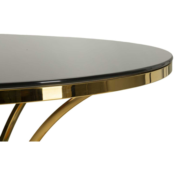 Table de repas en métal et verre Shanty 100 x 80 cm - 6