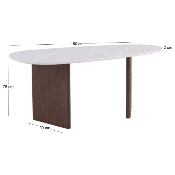 Table de repas ovale 180 x 90 cm Grönvik - 9
