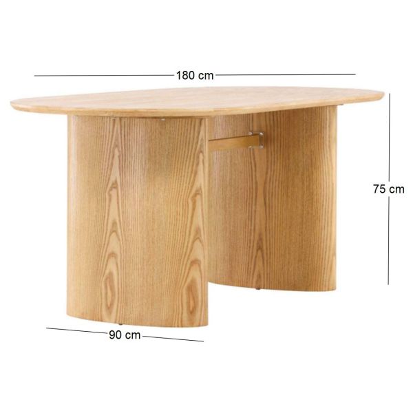 Table de repas ovale 140 x 90 cm Isolde - 7