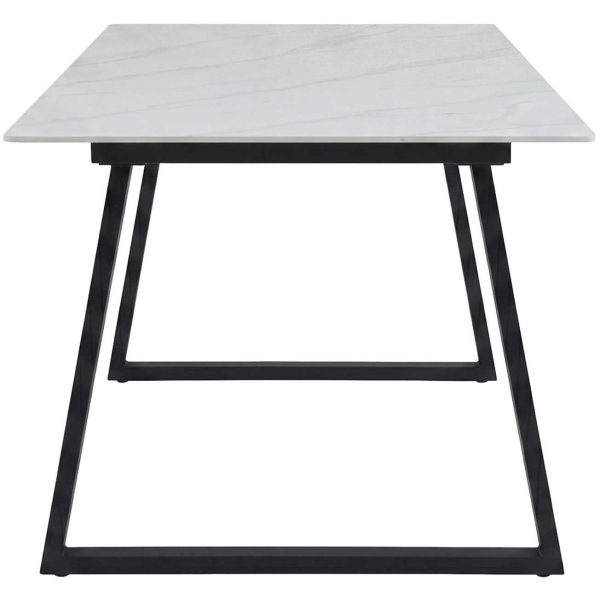 Table de repas 200 x 90 cm en pierre frittée Estelle - VEN-1231