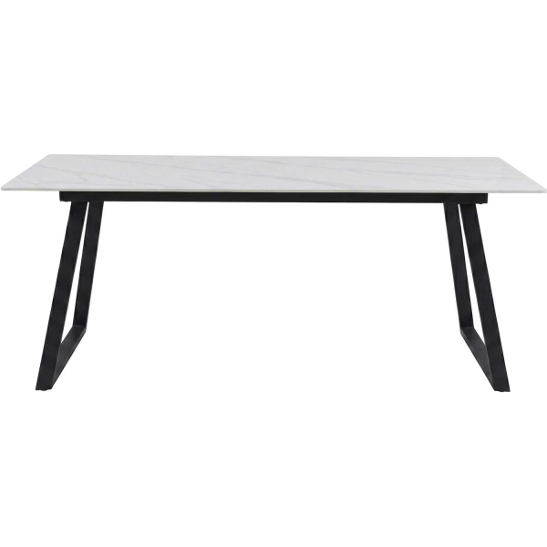 Table de repas 200 x 90 cm en pierre frittée Estelle - 589