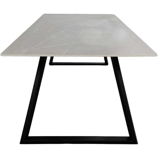Table de repas 200 x 90 cm en pierre frittée Estelle - VEN-1230