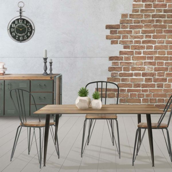 Table repas plateau en bois Indus - THE HOME DECO FACTORY