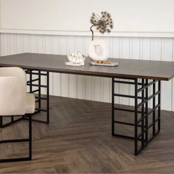 Table de repas rectangulaire 220 x 100 cm Ystad - FURNITURE FASHION