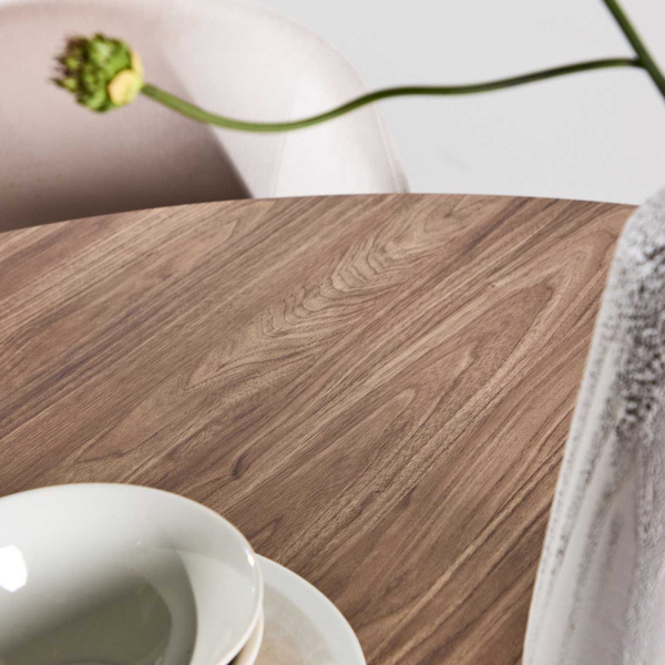 Table repas ronde en MDF Lanzo 150 x 75 cm - 5