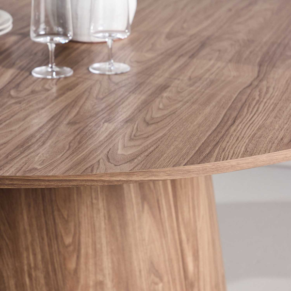 Table repas ronde en MDF Lanzo 150 x 75 cm - 6