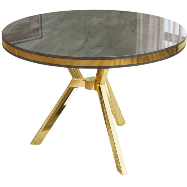 Table de repas ronde pieds métal Mos