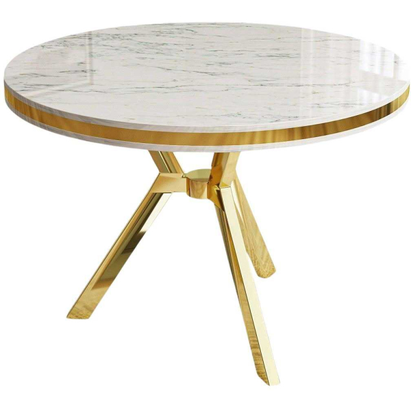 Table de repas ronde pieds métal Mos