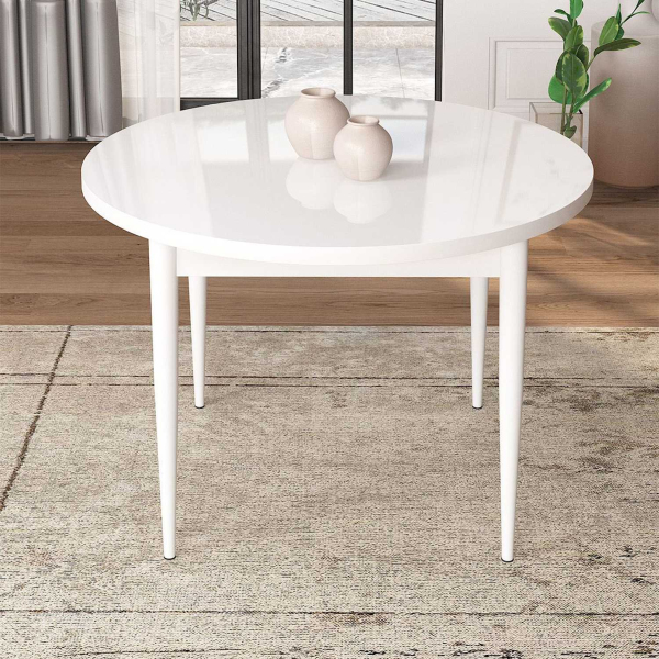 Table de repas ronde avec pieds métal Tor - HANAH HOME