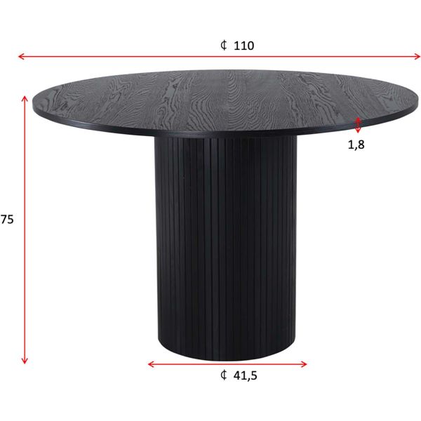 Table ronde en MDF Bianca 110 cm - VEN-0110