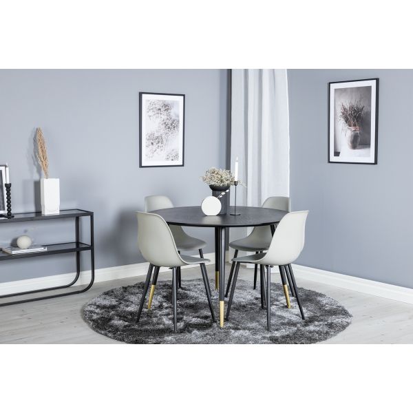Table ronde en MDF et acier Dipp 115 cm - VENTURE HOME