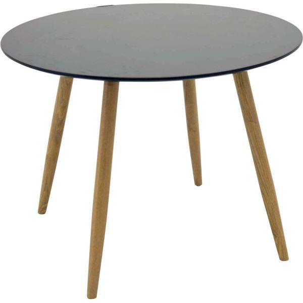 Table ronde en MDF et acier Plaza 100 cm
