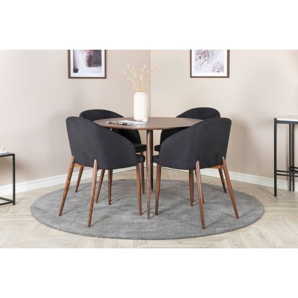 Table ronde en MDF et acier Plaza 100 cm - VENTURE HOME