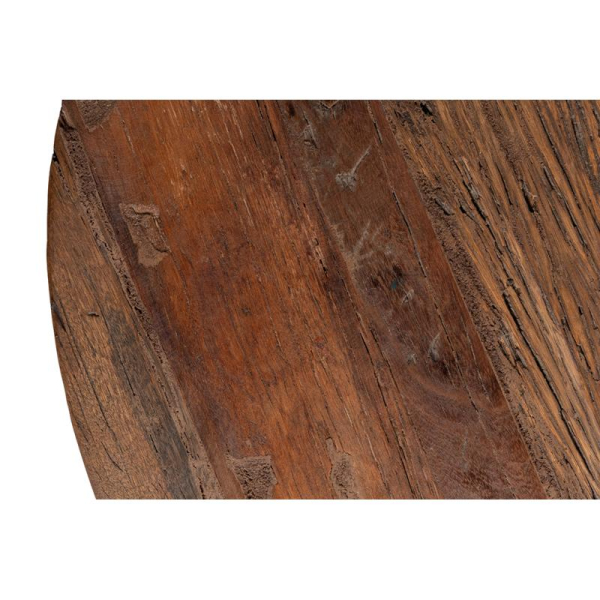 Table basse ronde en bois recyclé REWOOD - AUB-7099
