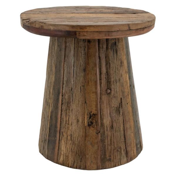 Table basse ronde en bois recyclé REWOOD