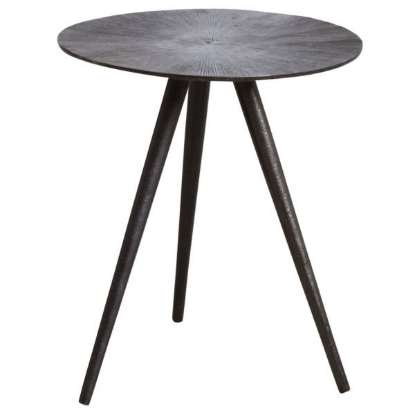 Table ronde métal zinc antique
