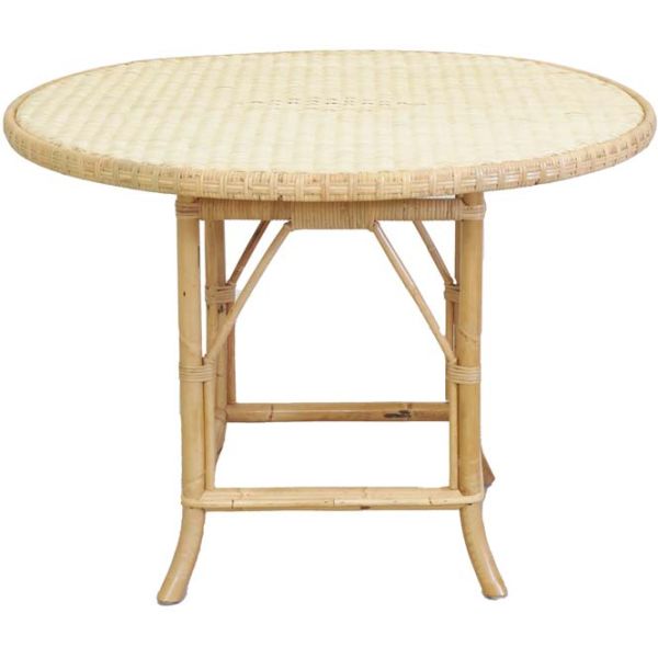 Table ronde en rotin naturel - AUB-6397