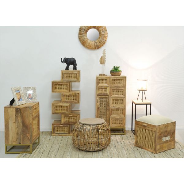 Table en rotin et bois Utopie - AUBRY GASPARD