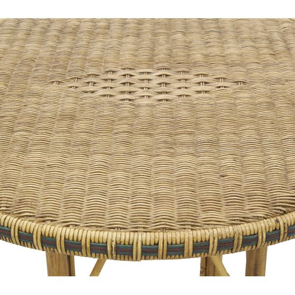Table en rotin patiné et coloré - AUBRY GASPARD