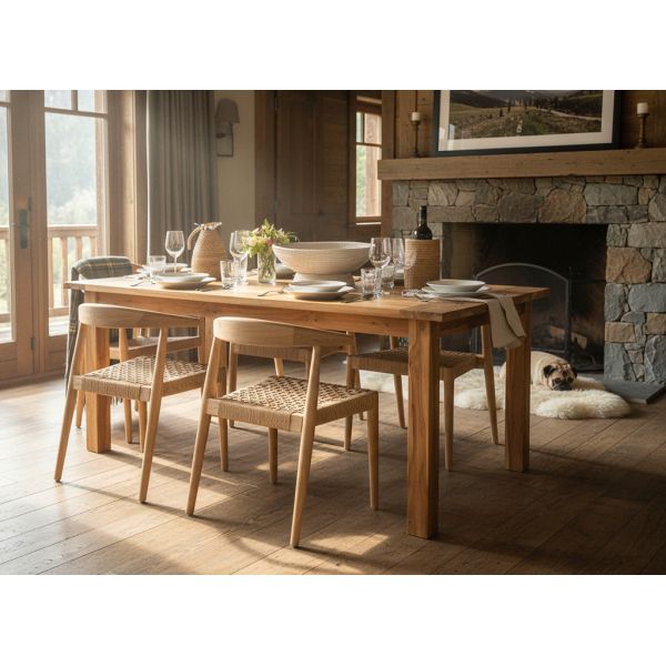 Table de salon en teck massif - 8