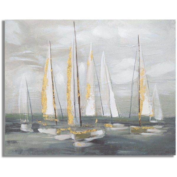 Tableau décoratif Gold boat 100 x 2.8 x 80 cm