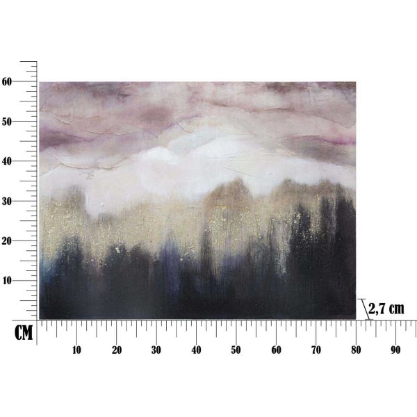 Tableau décoratif Pink Mountain 80 x 2.7 x 60 cm - MAU-0274