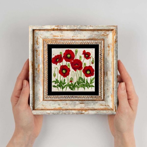 Tableau décoratif en bois et métal 20 x 20 cm - HANAH HOME