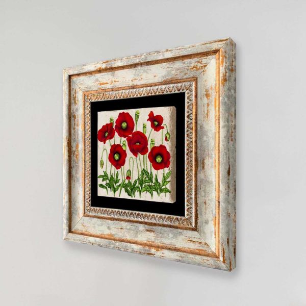 Tableau décoratif en bois et métal 20 x 20 cm - ASI-1256