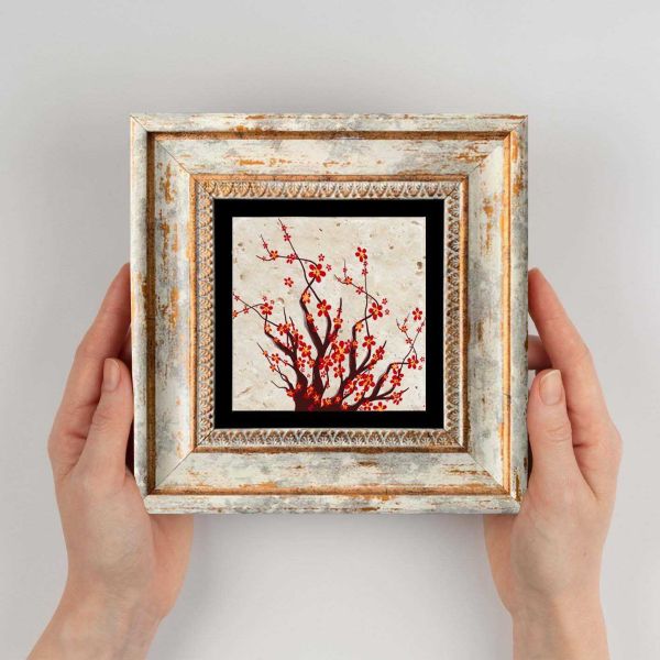 Tableau décoratif en bois et métal 20 x 20 cm - HANAH HOME