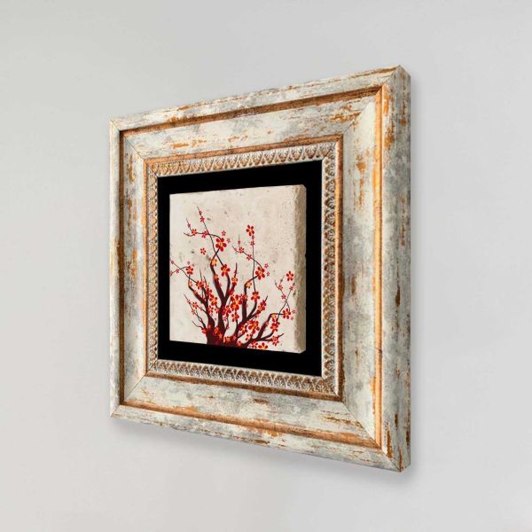 Tableau décoratif en bois et métal 20 x 20 cm - ASI-1261