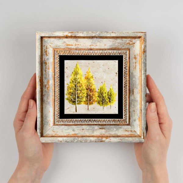 Tableau décoratif en bois et métal 20 x 20 cm - HANAH HOME