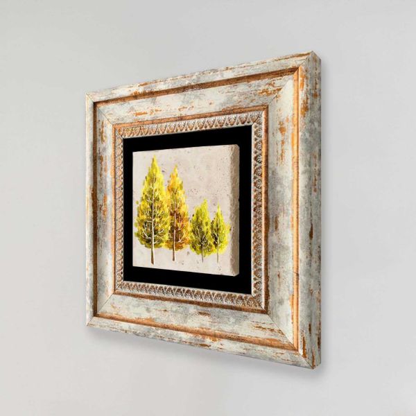 Tableau décoratif en bois et métal 20 x 20 cm - ASI-1263